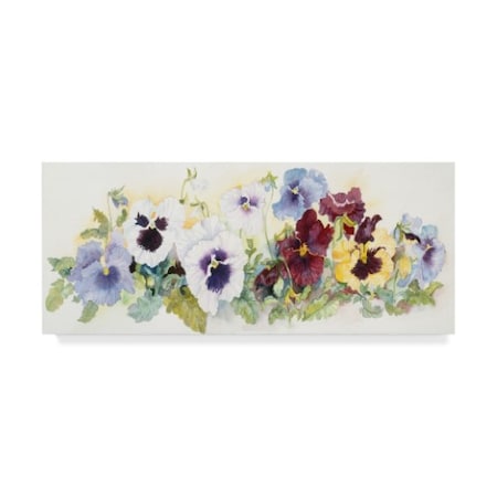 Joanne Porter 'Pansies On Parade' Canvas Art,20x47